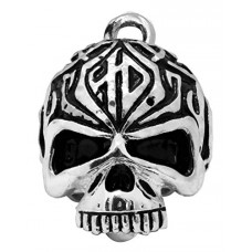Harley-Davidson Sculpted Tribal Skull Ride Bell  Shiny Silver Finish HRB092 - B076FFNRS4